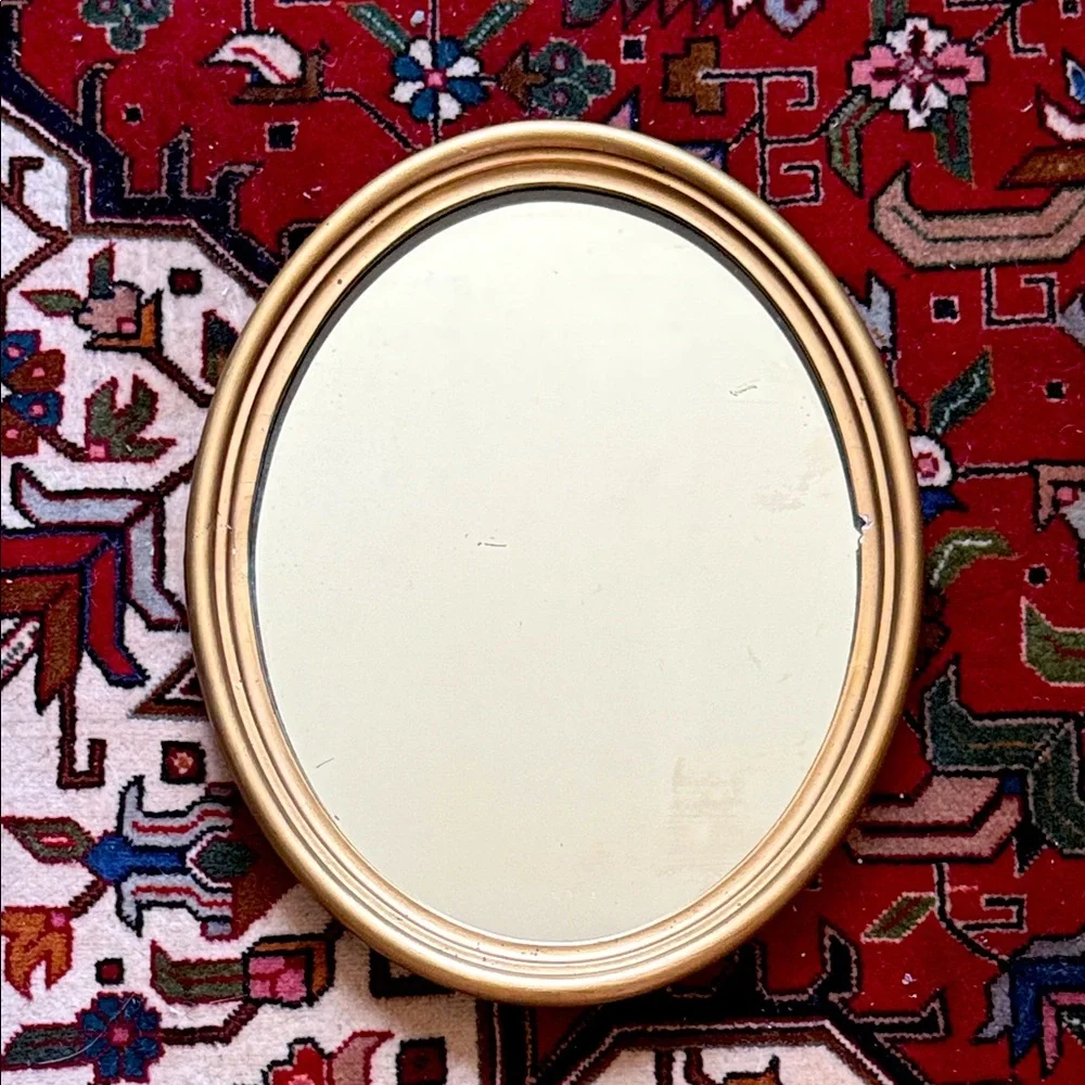 Antique gilt gold hanging mirror